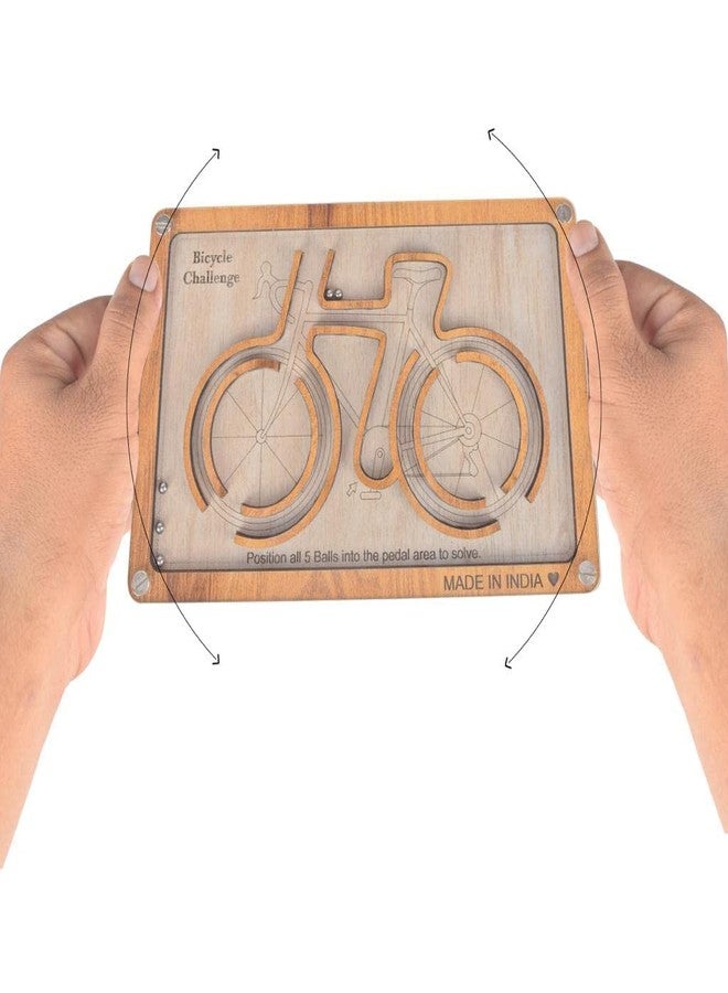 Abhsant Cycle Puzzle Maze Ball into Pedal Area Hand Crafted Wooden Classic Home Travel Games Helps Reduce Stress Game for Adults, Boys and Girls Little Children by Hey! Indoor Outdoor - Image 3